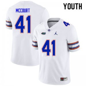 Youth Florida Gators #41 Alex McCourt NCAA Nike White Authentic Stitched College Football Jersey WMW0162FW